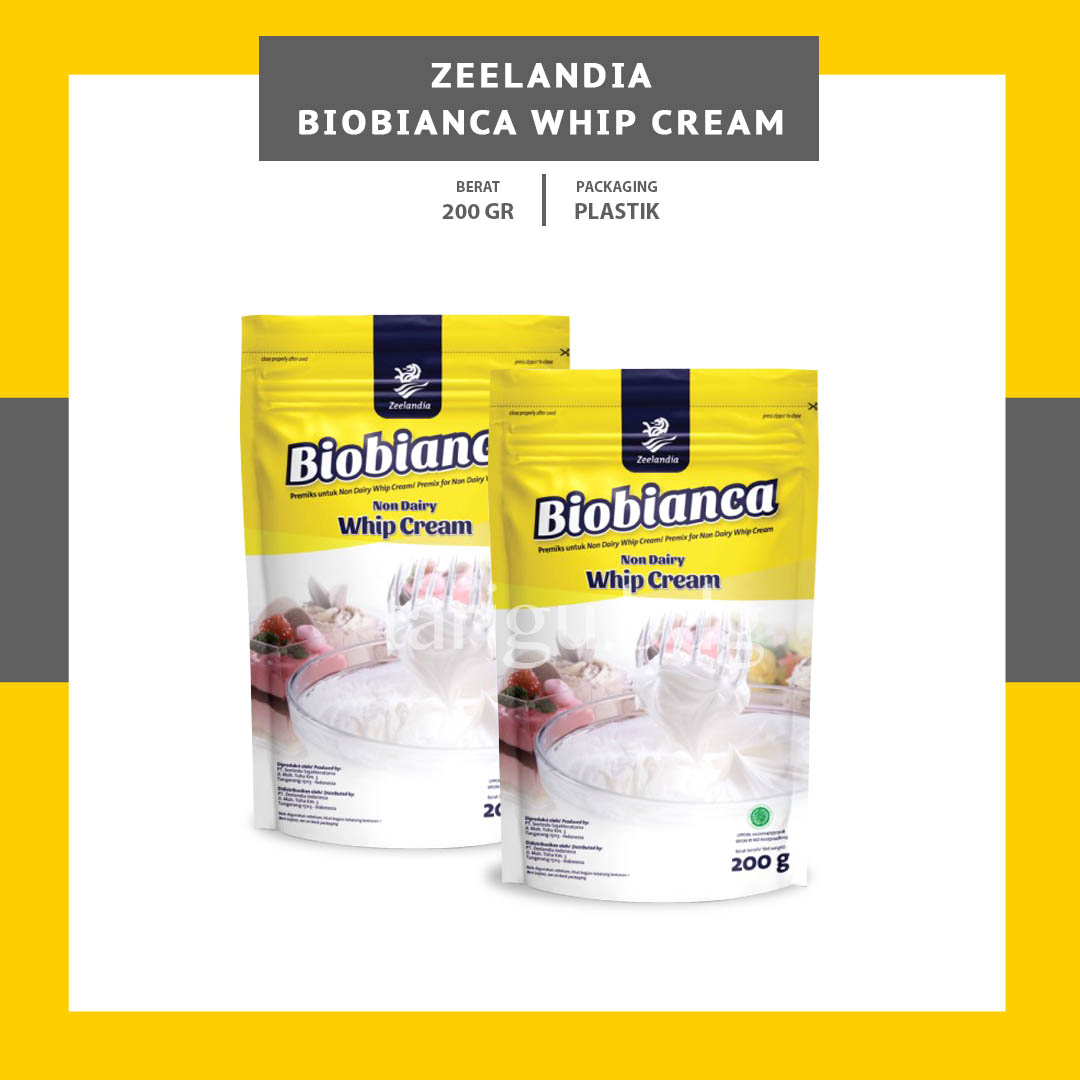 WHIP CREAM BIOBIANCA VANILLA ZEELANDIA 200G WHIPPING CREAM PREMIX