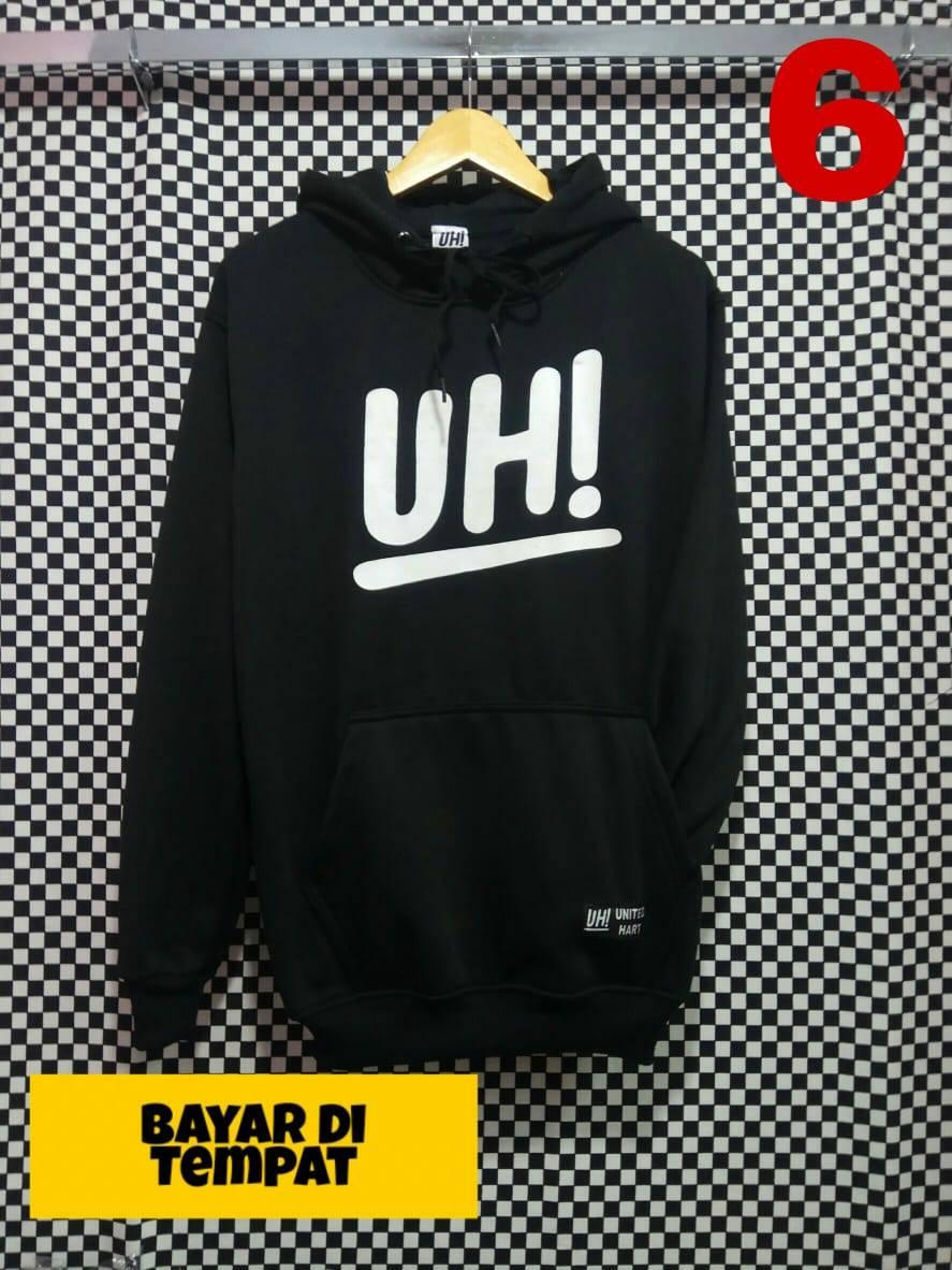 Hoodie Sweater Jaket Distro UnitedHart UH hitam trendy terlaris pria wanita bayar ditempat (geser gambar) United Hart Cotton Fleece tebal