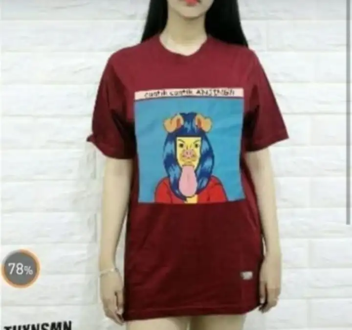Darefan Store Kaos Distro Cantik Cantik Anjing T Shirt Cewek