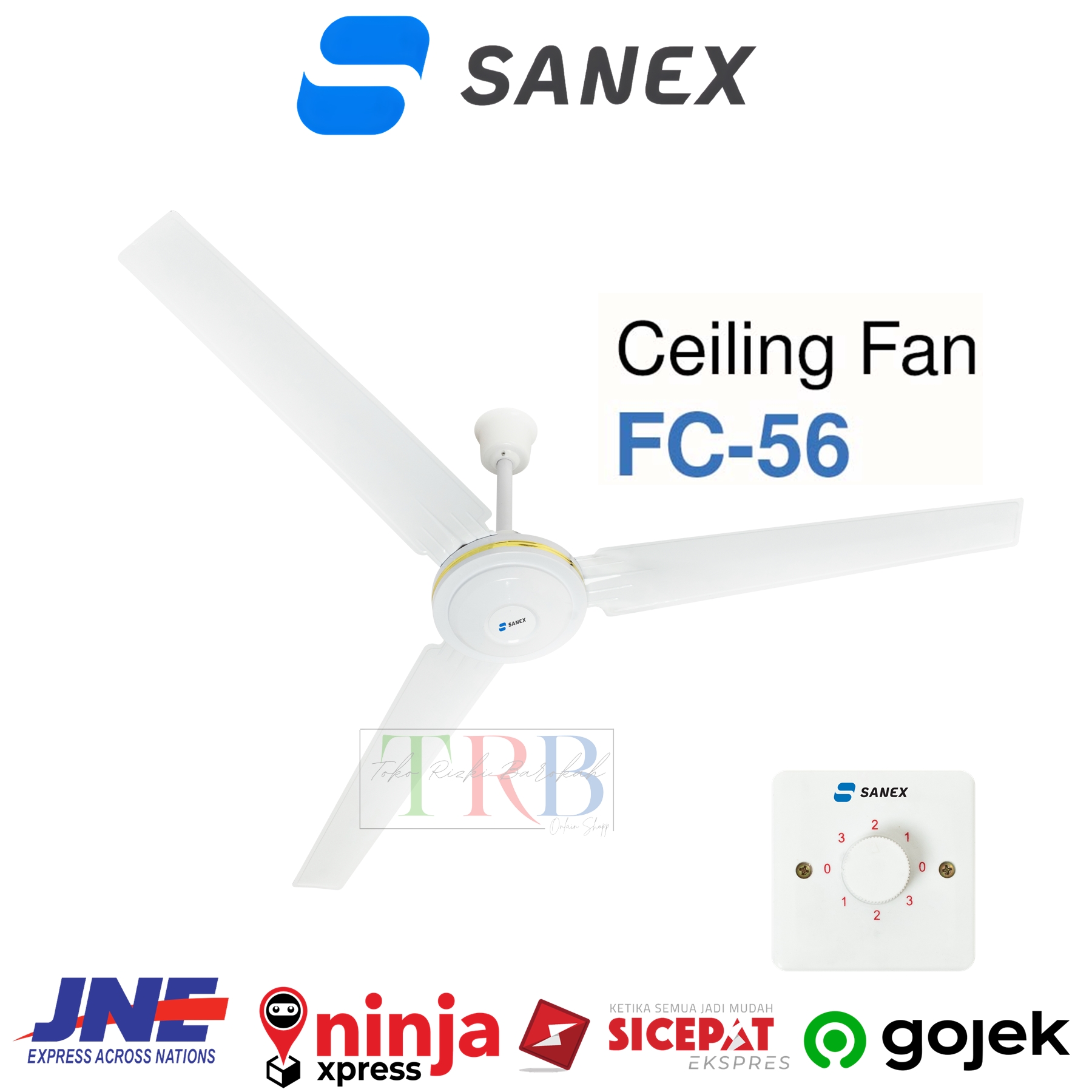 Kipas Angin Langit Langit Ceiling Fan Sanex Kipas Angin Ceiling Fc 56 56 Inch”baling Besi 4775