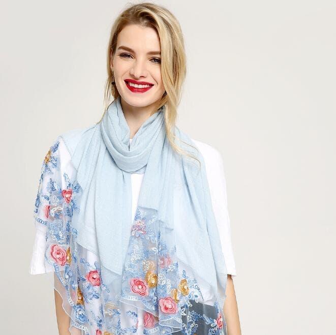 PROMO JILBAB PASHMINA MUTIARA BORDIR IMPOR TERBARU
