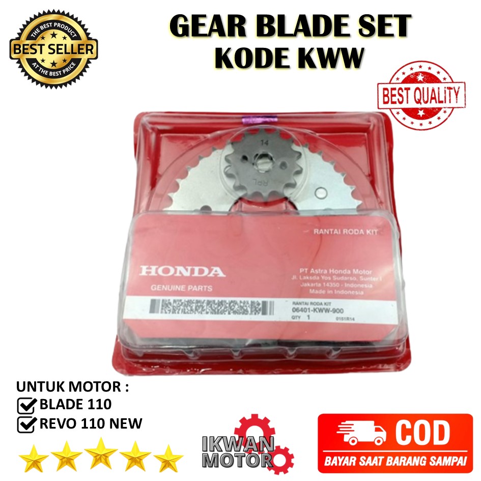 Gear Set Blade, Revo Absolute, Revo New 06401KWW900 Honda Gear