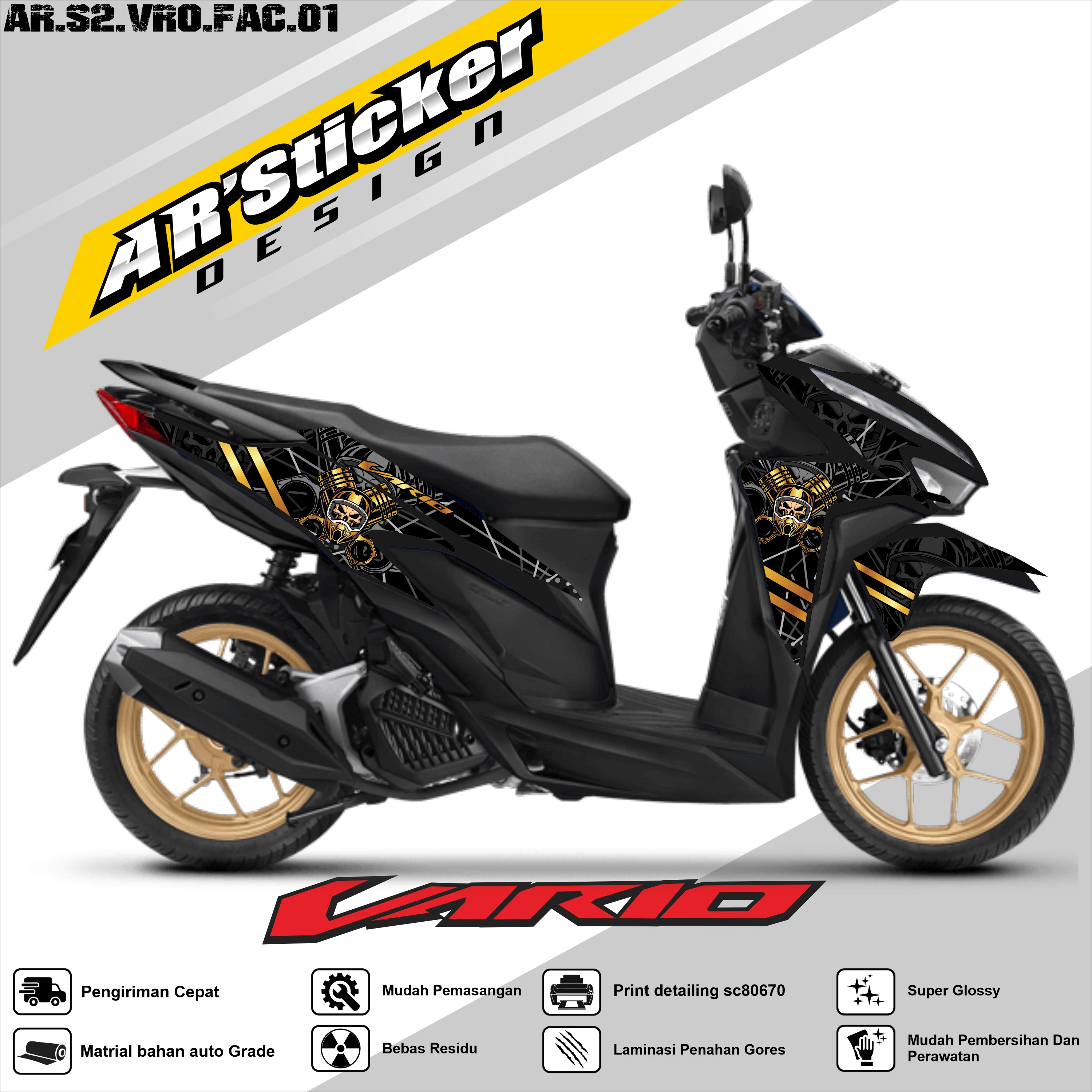 Vario New Sticker Striping Vario Facelift - Stiker Motor Keren Setiker