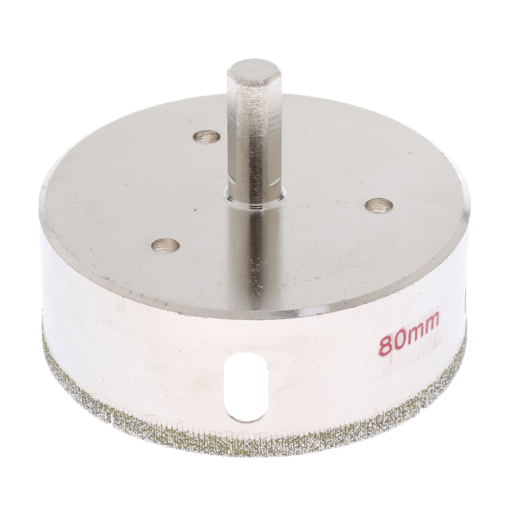 Baoblaze 50 -85mm Diamond Coated Drill Bit Hole Saw Cutter Glass Tile Ceramic Marble