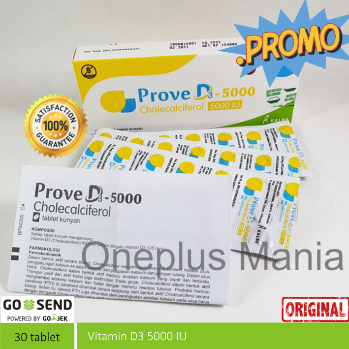 VITAMIN D 5000 IU PROVE D3 HARGA PERBOX ISI 30 Lazada Indonesia