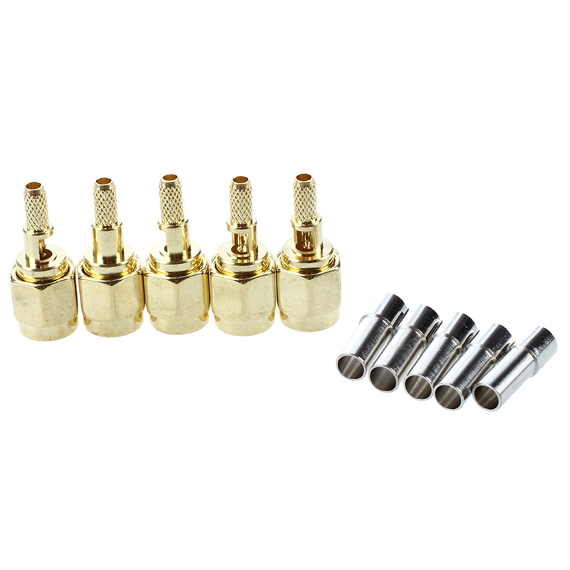 SMA Plug (Male) Straight Crimp for RG174, RG316, RG188, 50ohm, 6GHz