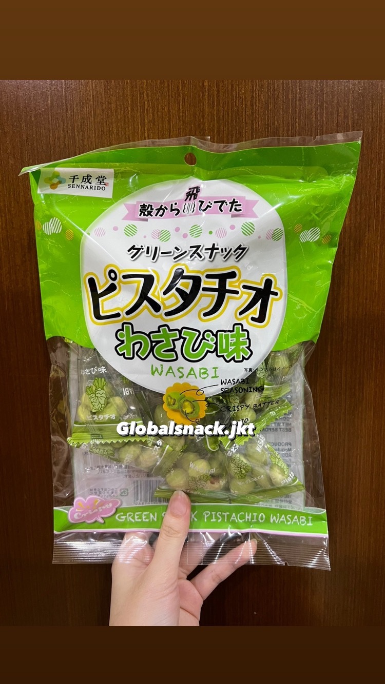 SENNARIDO GREEN SNACK CRISPY BATTER PISTACHIO ORIGINAL / WASABI JEPANG