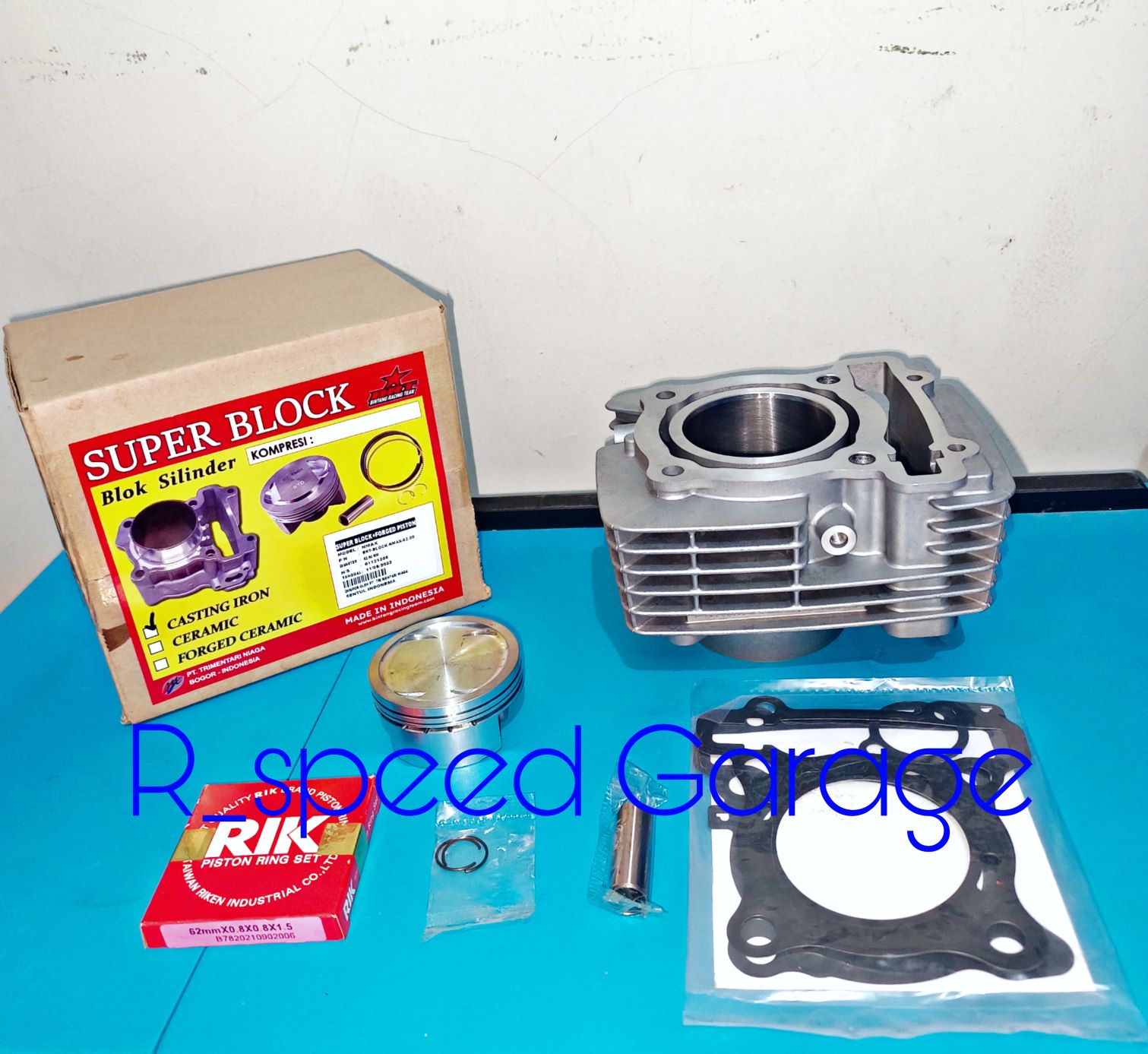 BLOK CAST IRON & PISTON BRT LEXI 125 AEROX NMAX OLD & NEW 155