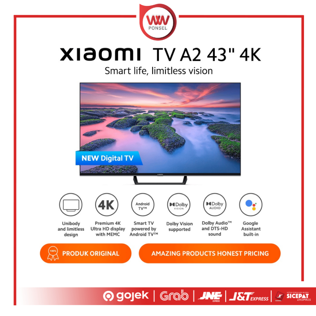 Xiaomi Mi Tv A2 43 Inch 4K FHD dan UHD Digital TV - Android TV ...