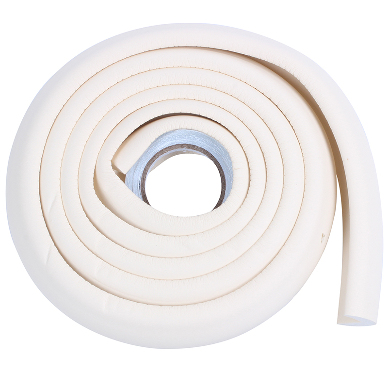 2M Children Protection Table Guard Strip Baby Safety Products Glass Edge Furniture Horror Crash Bar Corner Foam Bumper Collision (beige)