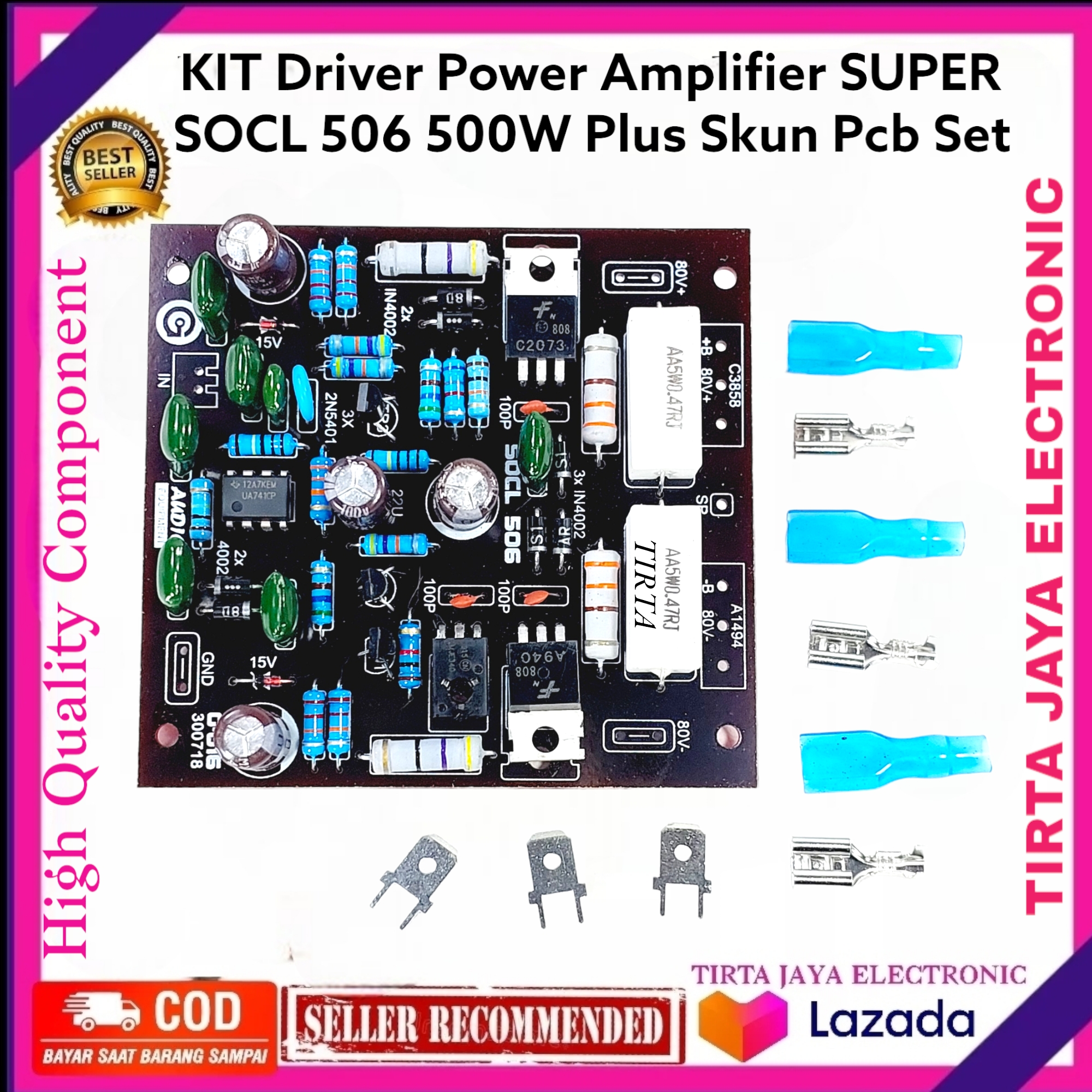 Kit Driver Amplifier Super SOCL 506 Pcb Biasa Plus Skun Pcb Berkwalitas
