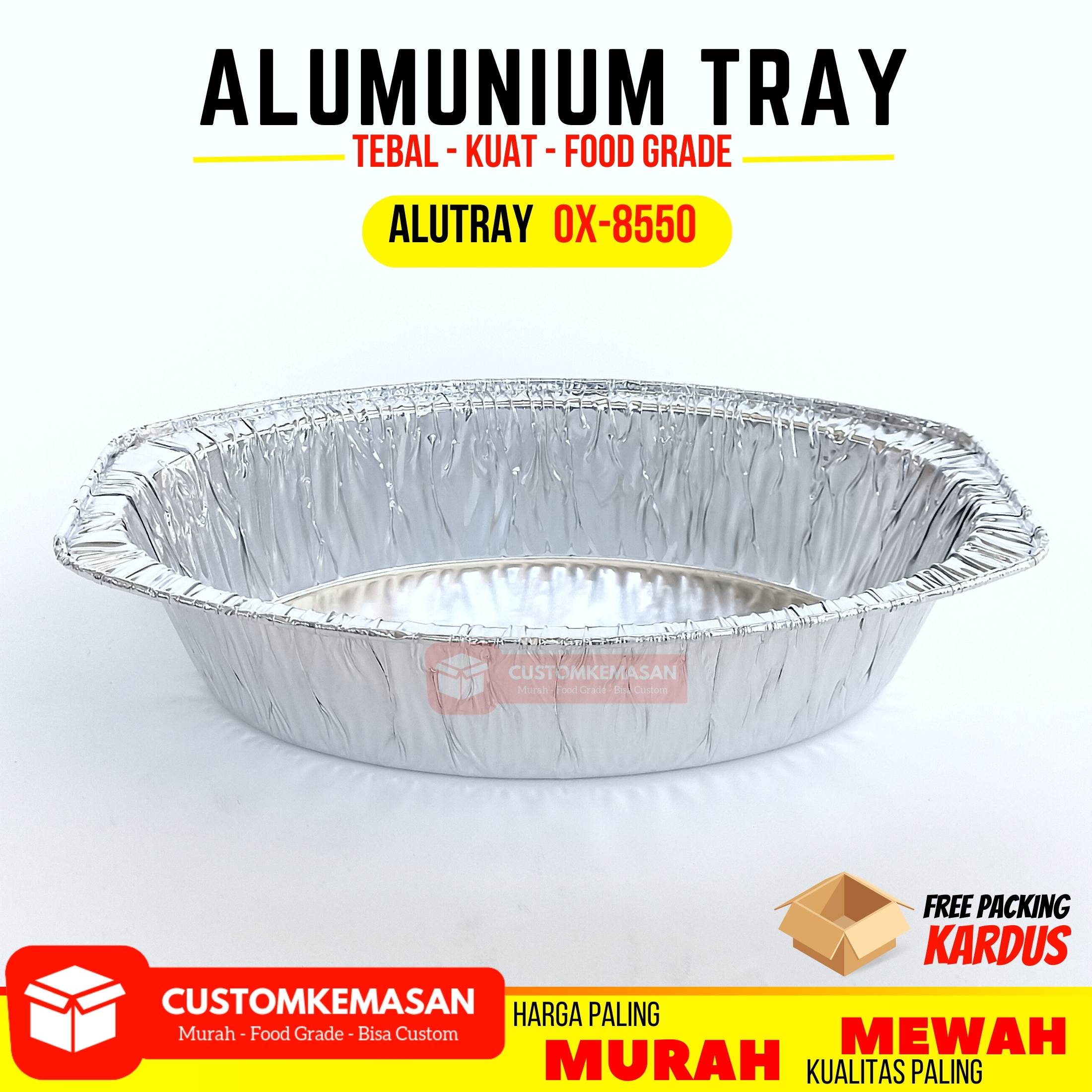 Alumunium Tray OX-8550 Isi 25pcs / Alu Tray OX-8550 / Tray Alumunium ...