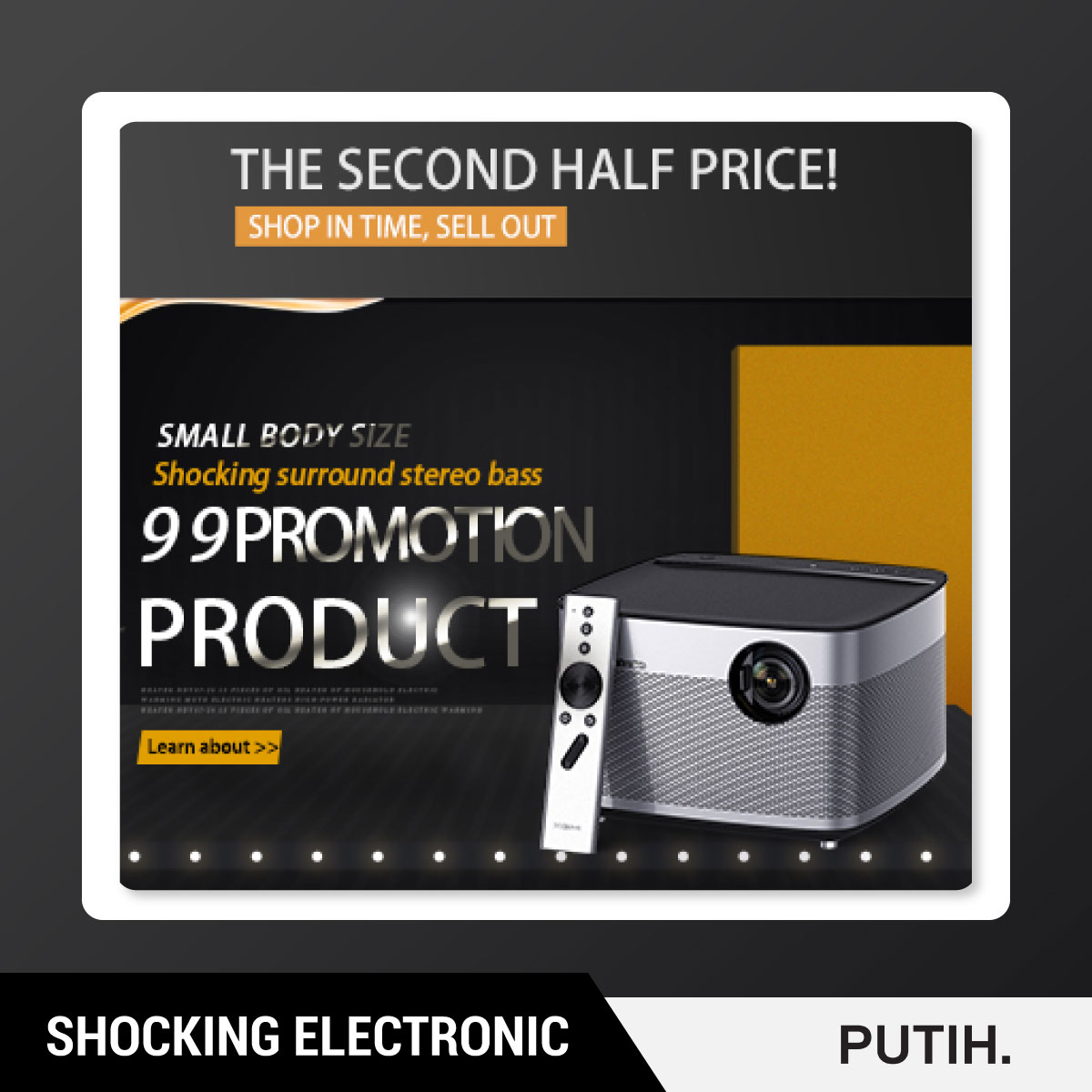 PUTIH Desain Toko Electronic Shocking Theme Custom Lazada Indonesia