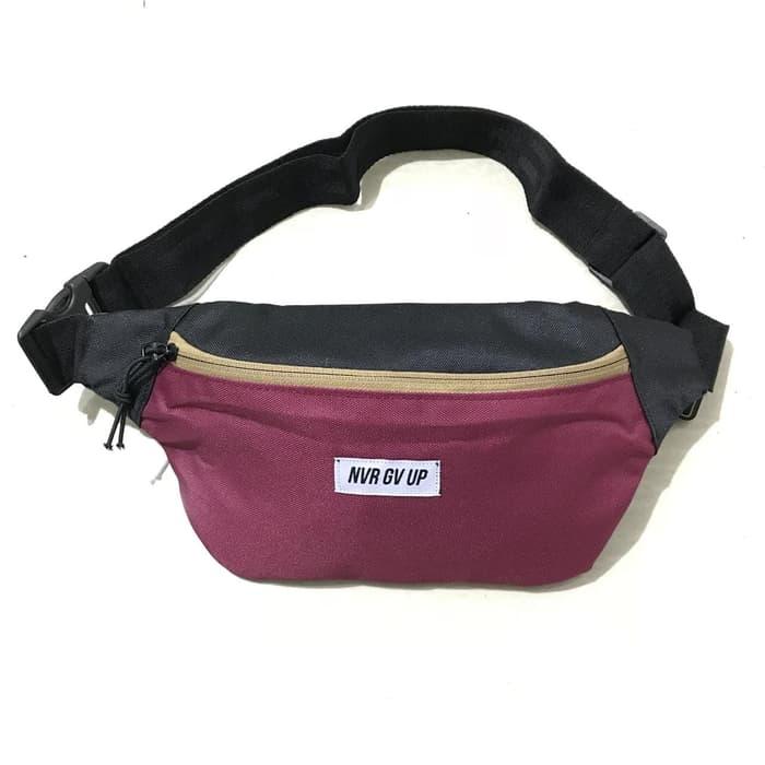 TAS SELEMPANG WAISTBAG WAISTPACK DISTRO TERBARU / WAISTBAG ROYAL - WB NVR ARMY / Tas Selempang Pria Murah Eiger Kulit Consina Asli Original Branded Bodypack Kanvas Army Polo Anti Maling