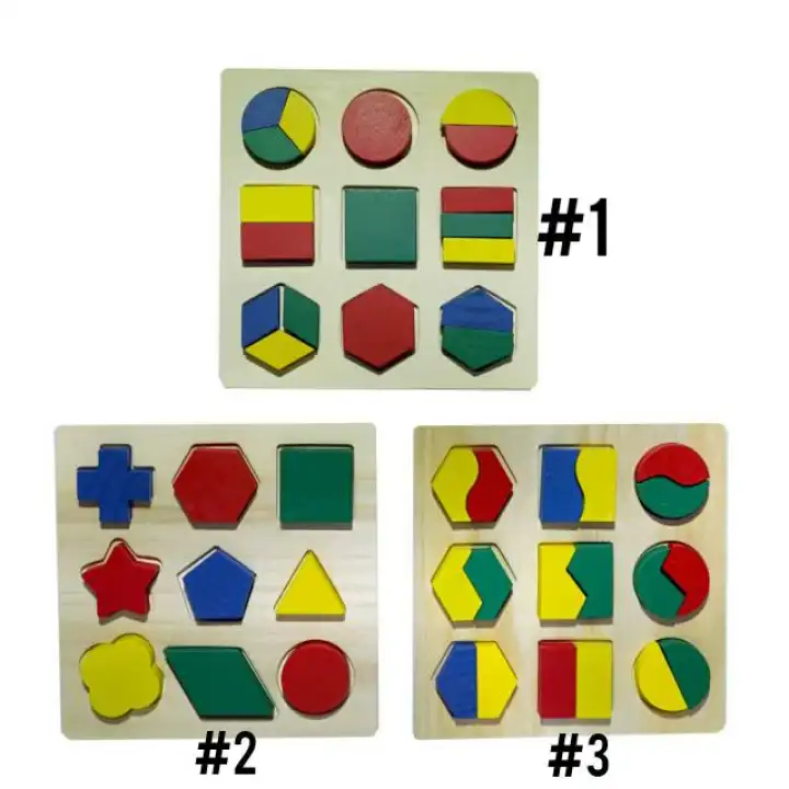 Puzzle 3d Kayu Bentuk Geometri Wooden Shapes Chunky Puzzle Shapes Mainan Edukasi Anak Lazada Indonesia