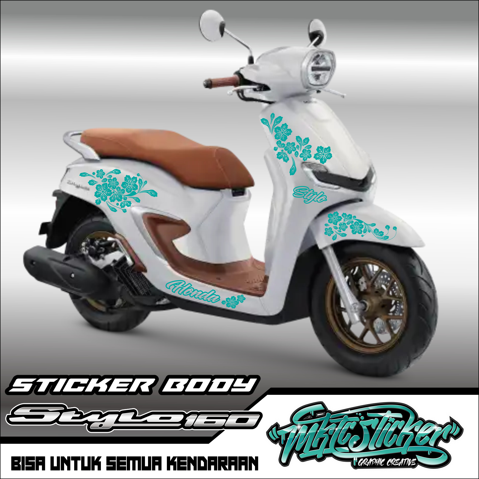 VARIASI STICKER HONDA STYLO 160 MODIF BATIK BUNGA SIMPLE UNTUK MOTOR ...