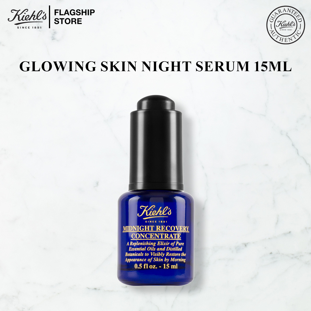 Kiehl's Midnight Recovery Concentrate 15 ml dengan Squalane, Evening