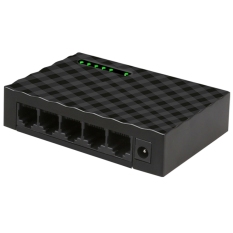 5-Port Network Switch 4-Wire RJ45 Gigabit Ethernet 1000Mbps Splitter Travel Lan Switch Hub for PC Desktop EU Plug