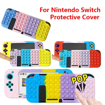 For Nintendo Switch Popit Protection Case cover Soft Silicone Fidget Toys Cover PC Anti-scratch hard shell