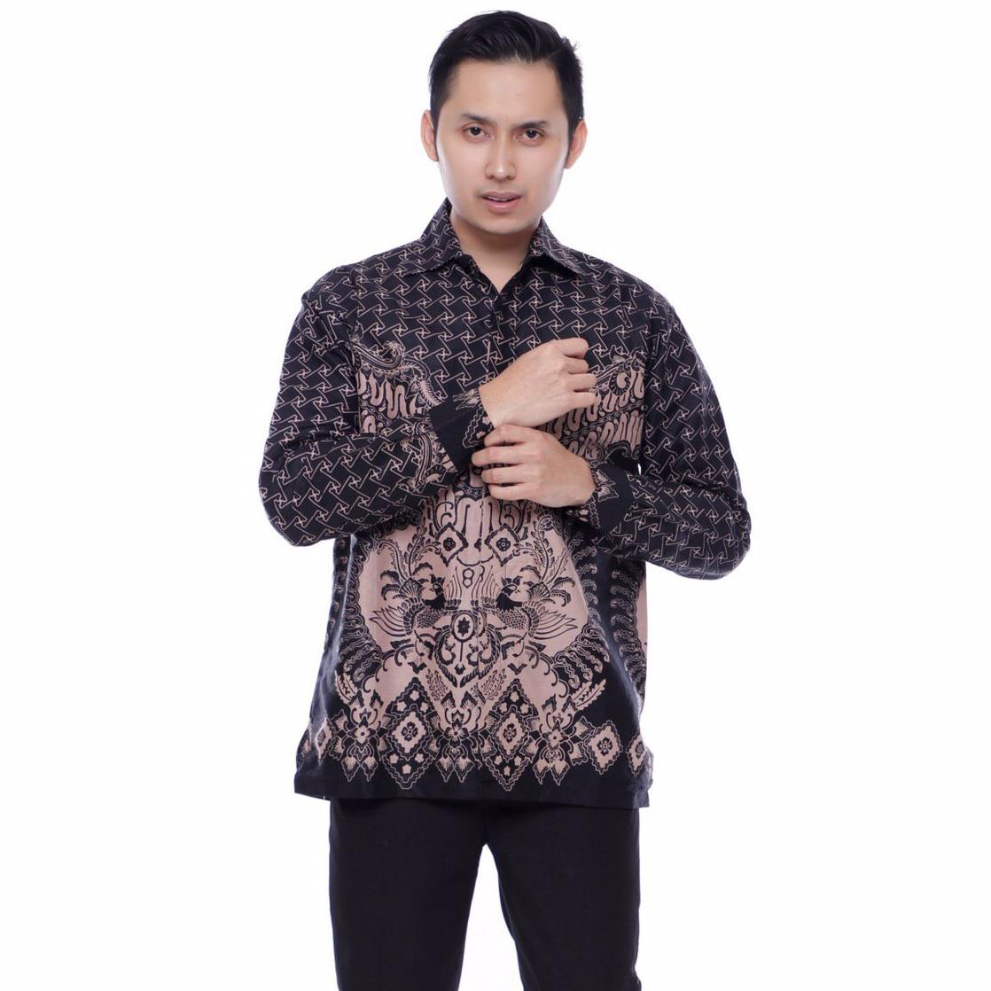 KEMEJA BATIK PRIA  LENGAN PANJANG MOTIF AYAM BROILER