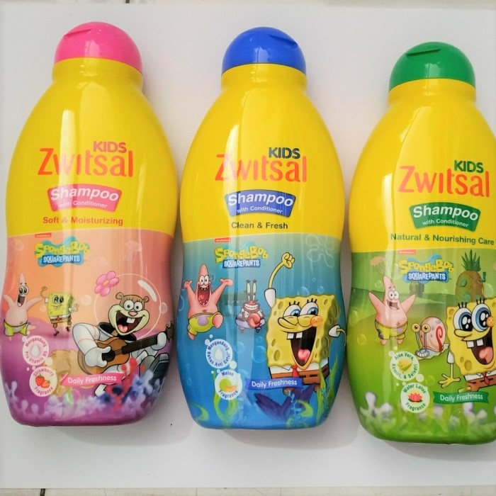 Zwitsal Kids Shampoo Plus Conditioner Spongebob series 200ml/Shampoo