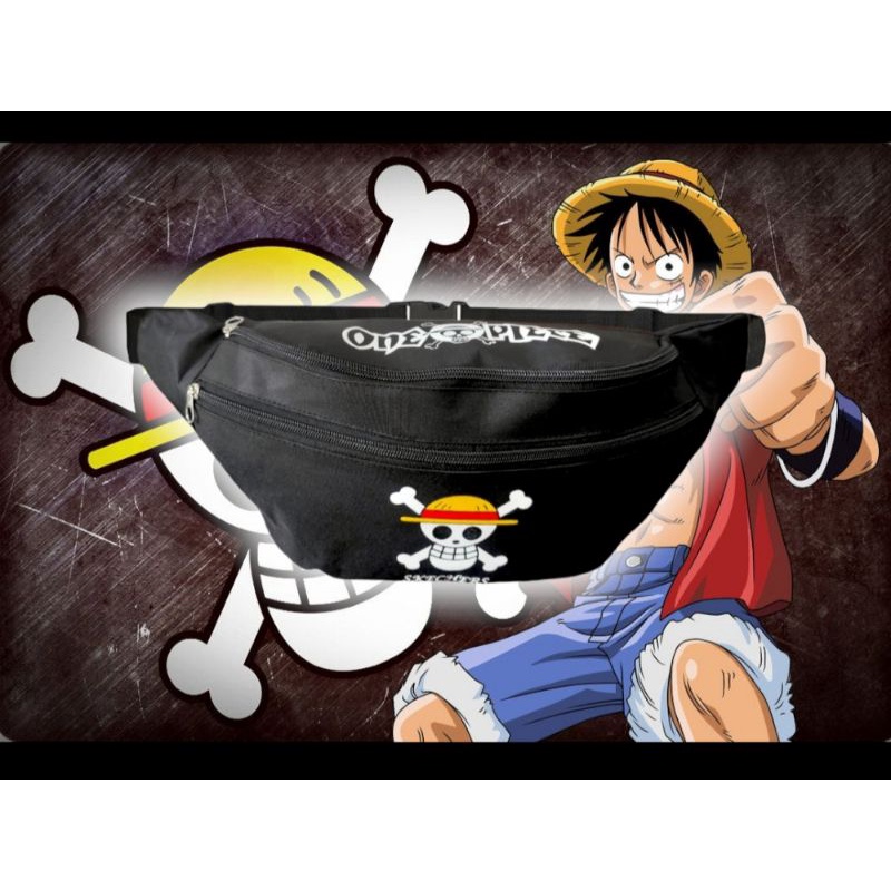 Tas selempang anime one piece monkey d luffy tas waistbag oda