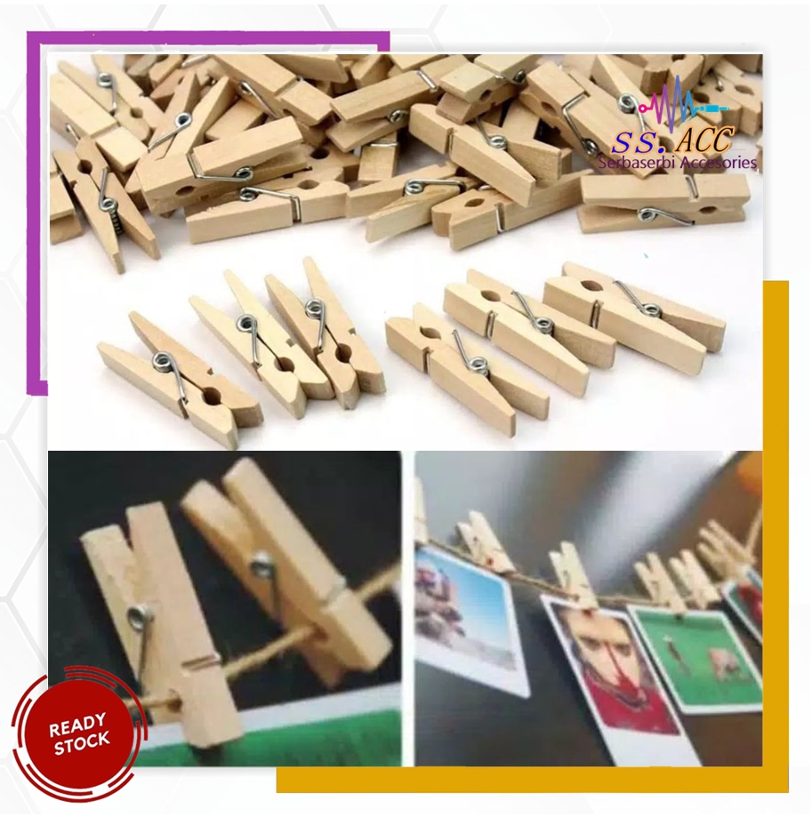 Pcs Jepitan Foto Polaroid Wooden Clip Mini Jepit Foto Polaroid Kayu