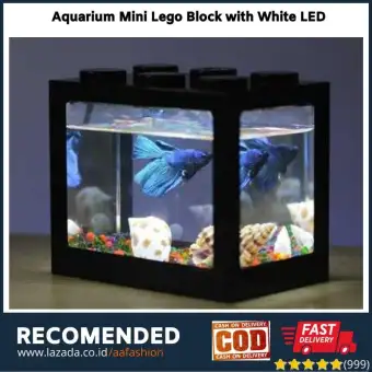 Aquarium Mini White Led Usb Aquarium Hiasan Meja Aquarium Mini