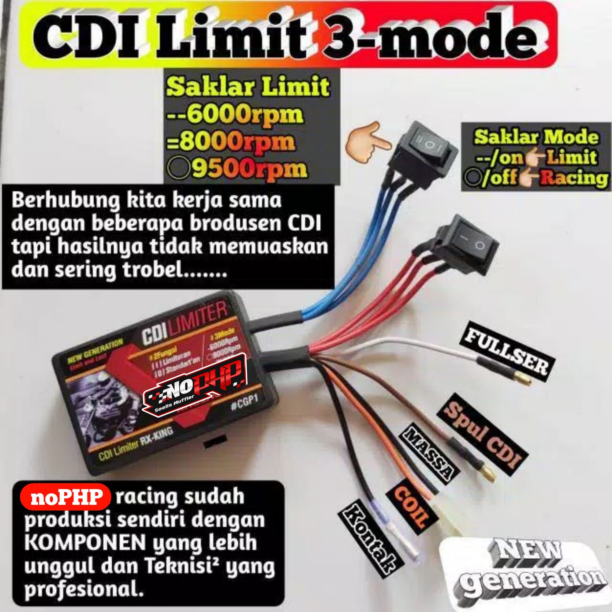 cdi limit 3mode cdi limiter 3 mode cdi racing dan cdi limit untuk RX ...