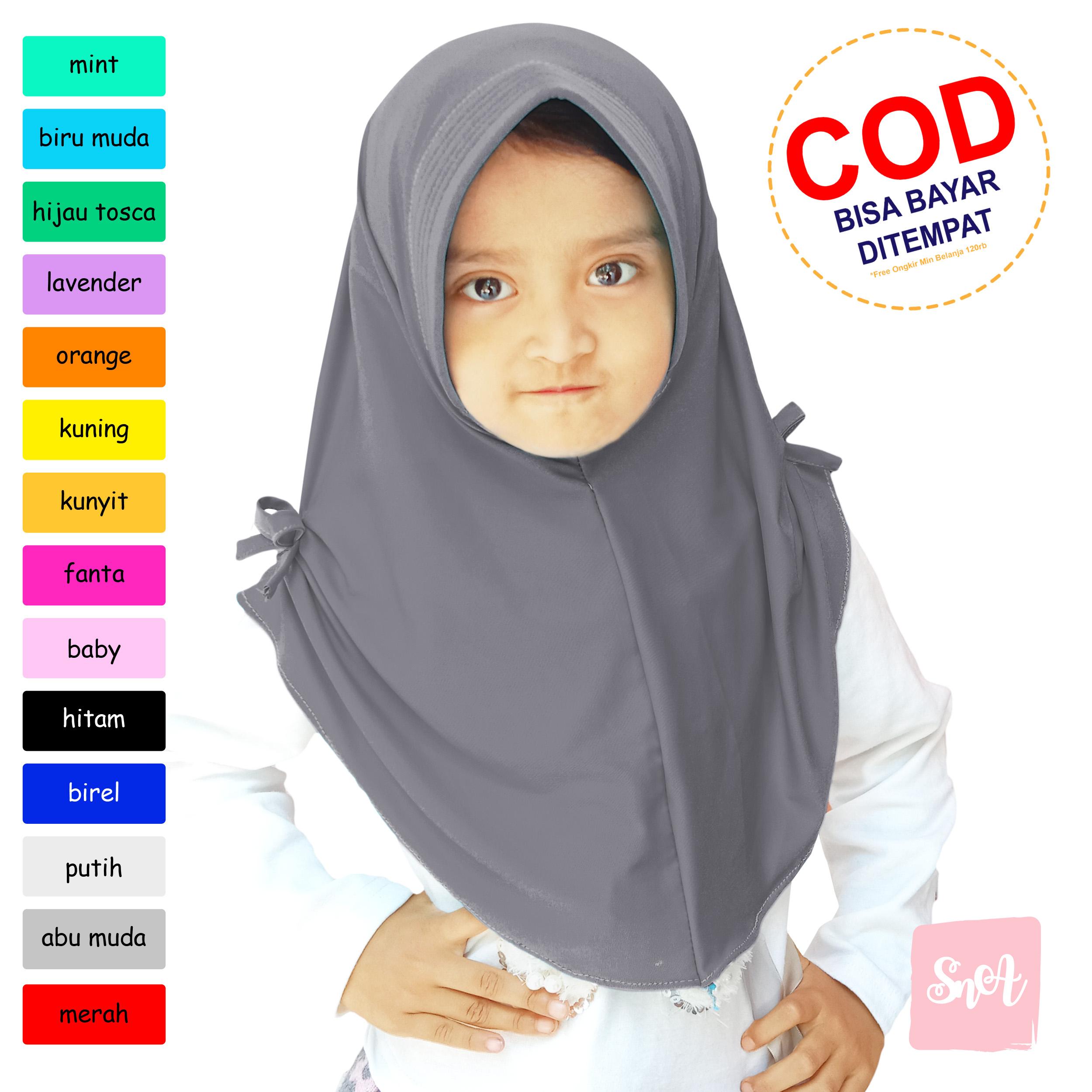 Kerudung Anak Serut Pundak - Hijab Jilbab Instan SNA Konveksi