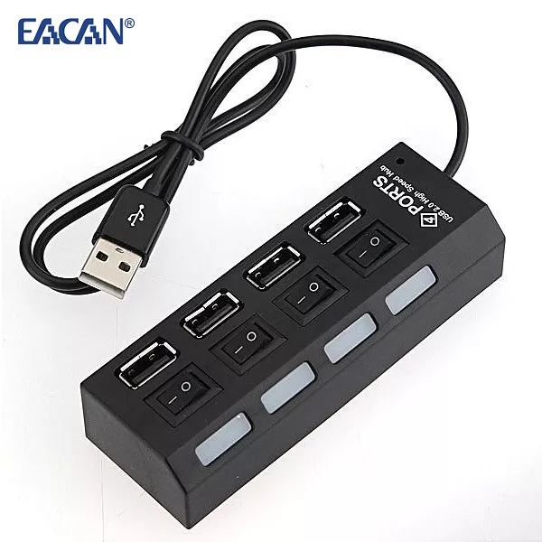 USB 2.0 Hubport 4x USB port On Off Switch | Lazada Indonesia