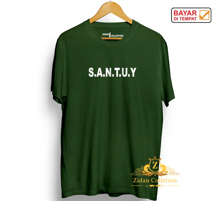 Zidan Kaos Tulisan Pria Distro T Shirt Fashion 100 Soft Cotton Kaos Ekspresi Baju Distro T Shirt Gambar Tulisan Santuy Jon Santui Terbaru Murah 3d