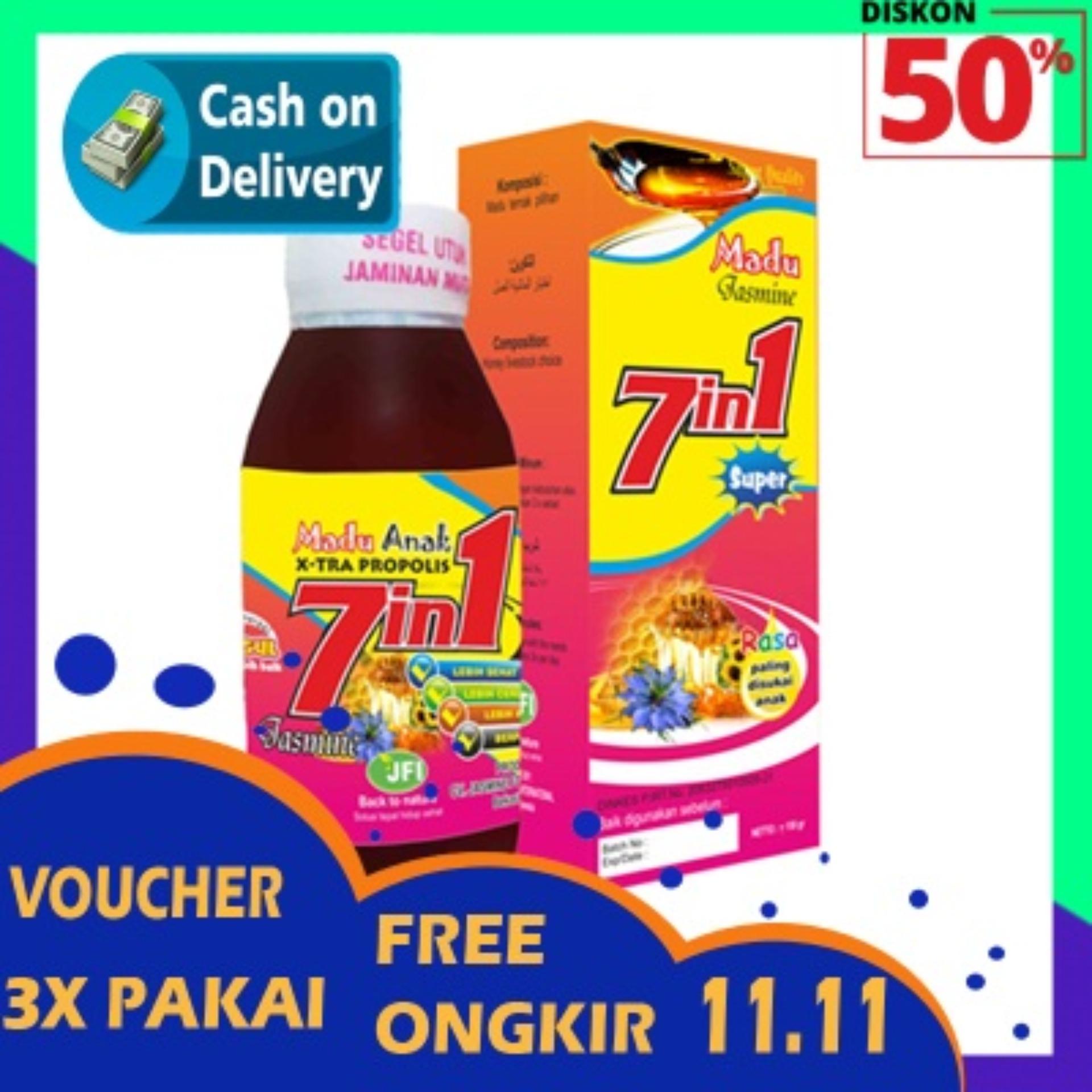 MADU 7 in 1 JASMINE EKSTRA PROPOLIS/ madu alami madu asli madu murni obat nutrisi madu nutrisi otak obat gemuk badan madu gemuk badan obat nafsu makan obat panas obat obat peninggi badan madu peninggi badan obat tinggi badan susu peninggi badan zevit grow