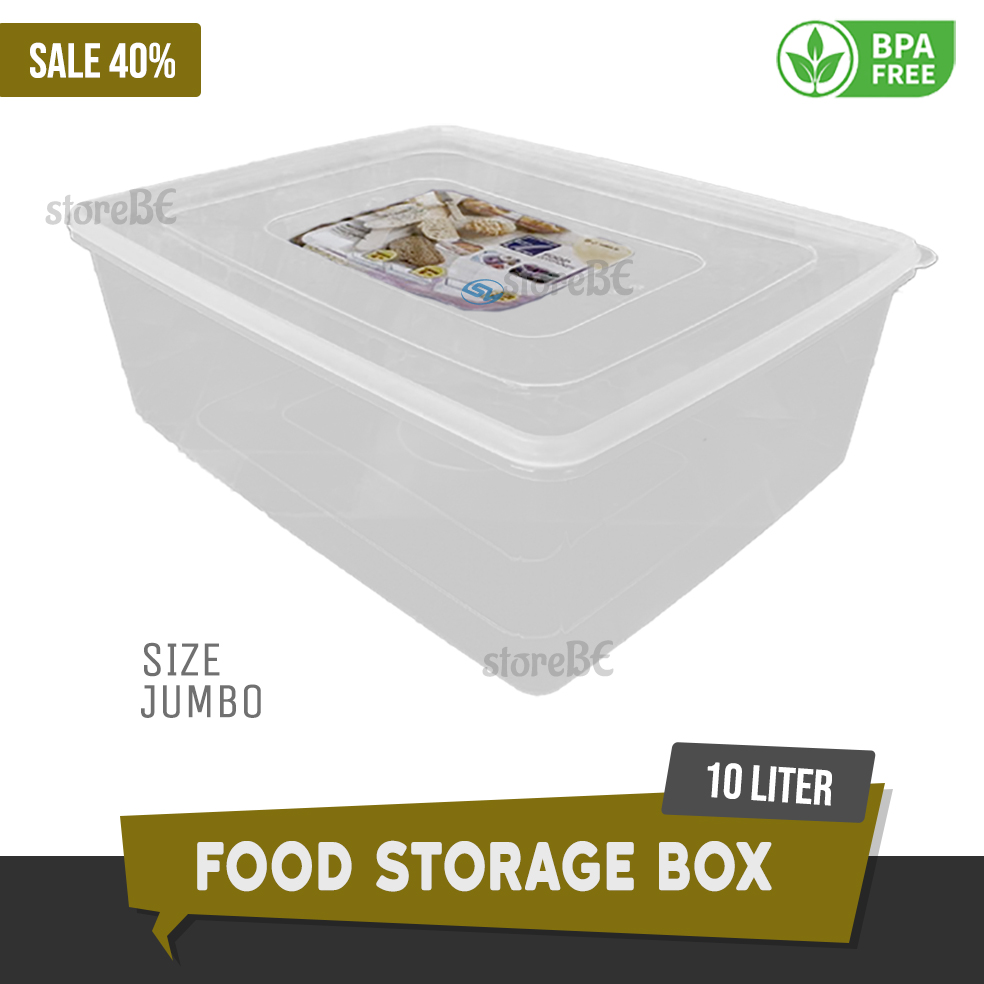 FOOD STORAGE BOX JUMBO PLASTIK 10 LITER KOTAK PENYIMPANAN MAKANAN