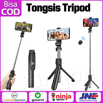 XT02 Bluetooth Selfie Stick Portabel/ Tongsis/ Tripod 3in1 Remote Control holder HP
