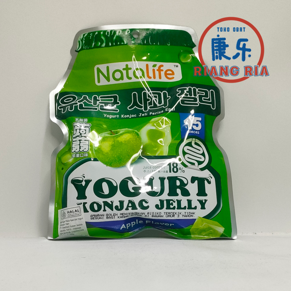 Natalife Yogurt Konjac Jelly Apple (Isi 15 Pcs) 300gr Lazada Indonesia