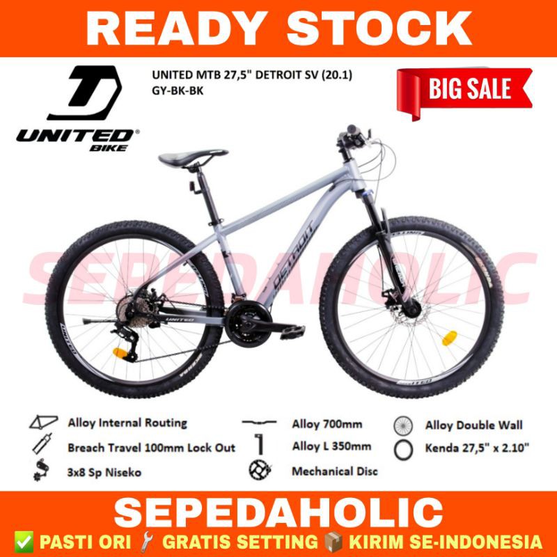 Sepeda Gunung 27.5 Inch MTB UNITED 