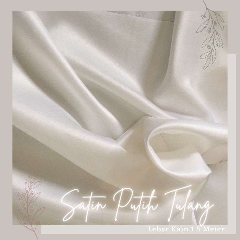 Bahan Kain Furing Satin Velvet Premium Background Backdrop Warna Putih