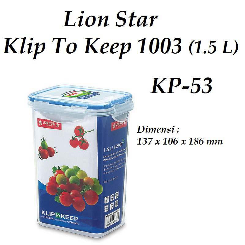 Lion Star Klip To Keep 1003 (1.5 Lt) KP-53 / Toples Plastik | Lazada ...