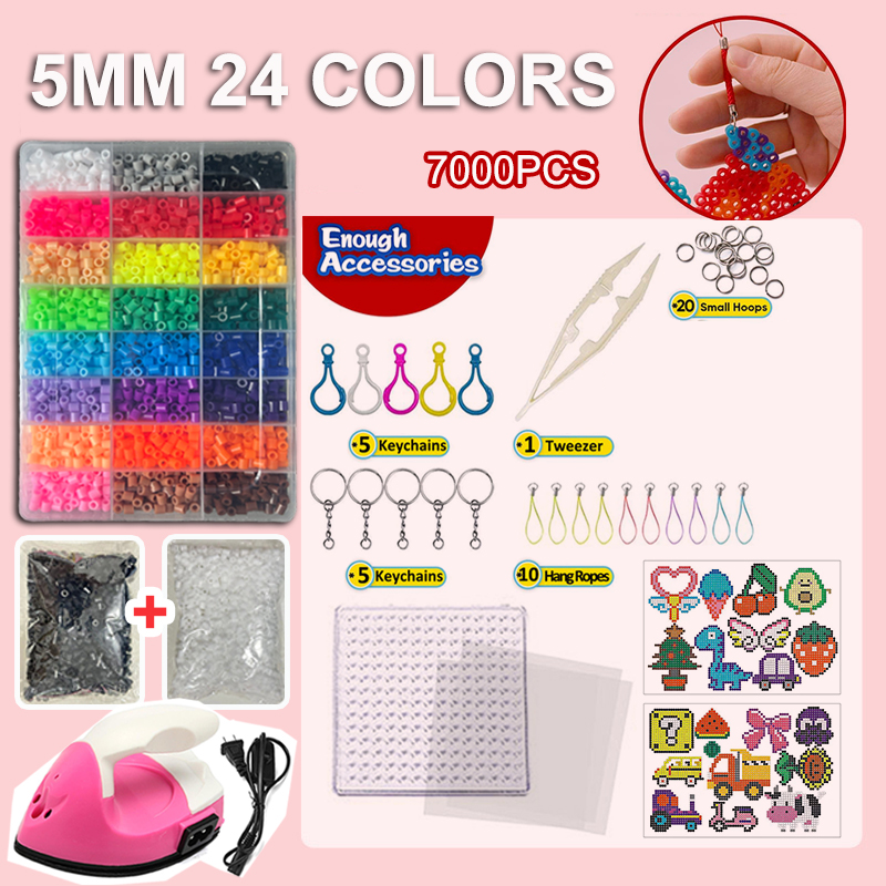 DIY Perler Beads Manik-manik Sekering Kit Mainan 5 Mm Manik-manik