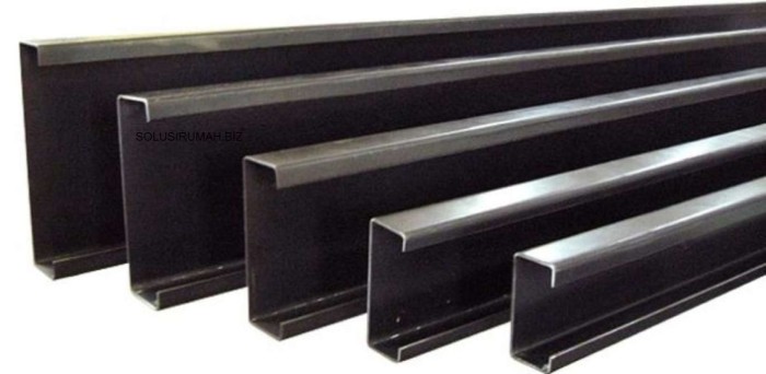 CNP besi lebar 65 - 75mm 7cm 70mm panjang per10cm Kanal chanal c metal ...