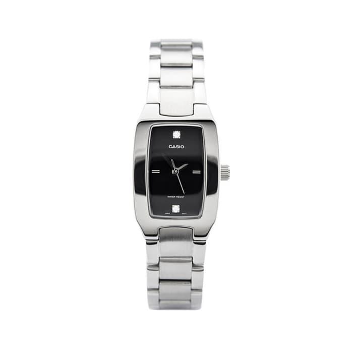Casio Standard Original Jam Tangan Wanita Abu Abu Putih 