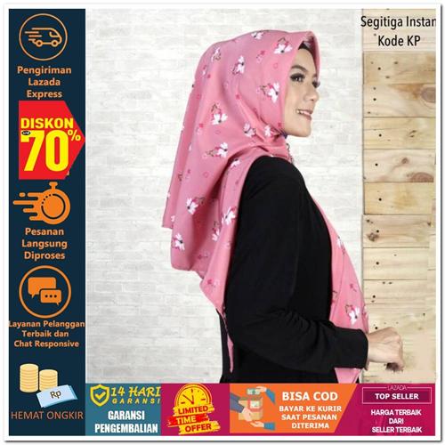 Indonesia Heritage JILBAB SEGITIGA INSTAN KODE KN KP KL KM Hijab Jilbab Segi Empat Square Pashmina Kerudung Khimar Pesta Kondangan Nikahan Simple Pet Instan Instant Bergo Kekinian Trendy