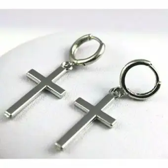 Anting Cowok Salib Keren Korea Gaul Lazada Indonesia