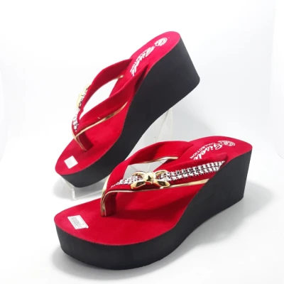 RAS Sandal Spon Wanita / Sandal Spon Wedges / Sandal Jepit