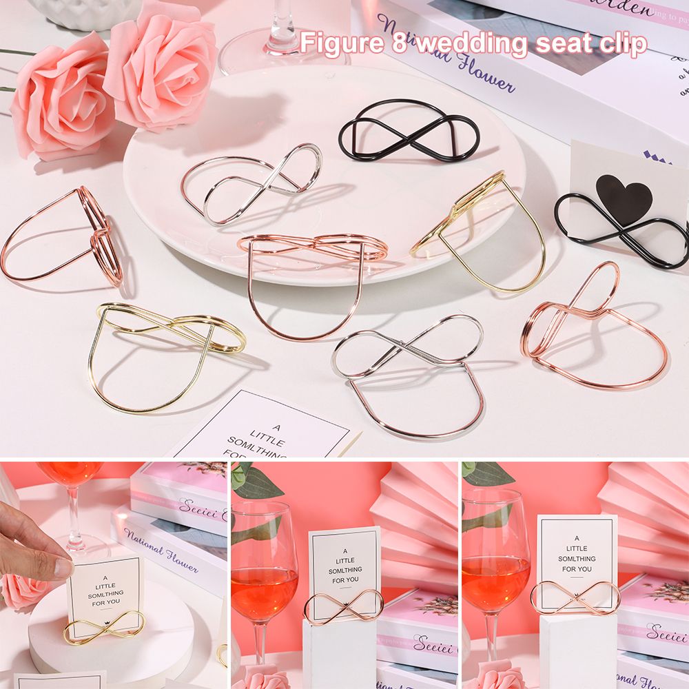 MEMORY SPORTS 1PCS Romantic Party Paper Clamp Desktop Decoration Wedding Supplies Photos Clips Clamps Stand Table Numbers Holder Place Card