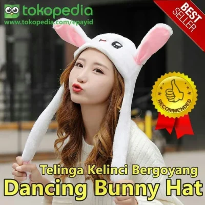 Dancing Magic Ear Rabbit Bunny / Topi Tiktok Korea Anak Kelinci Bunny