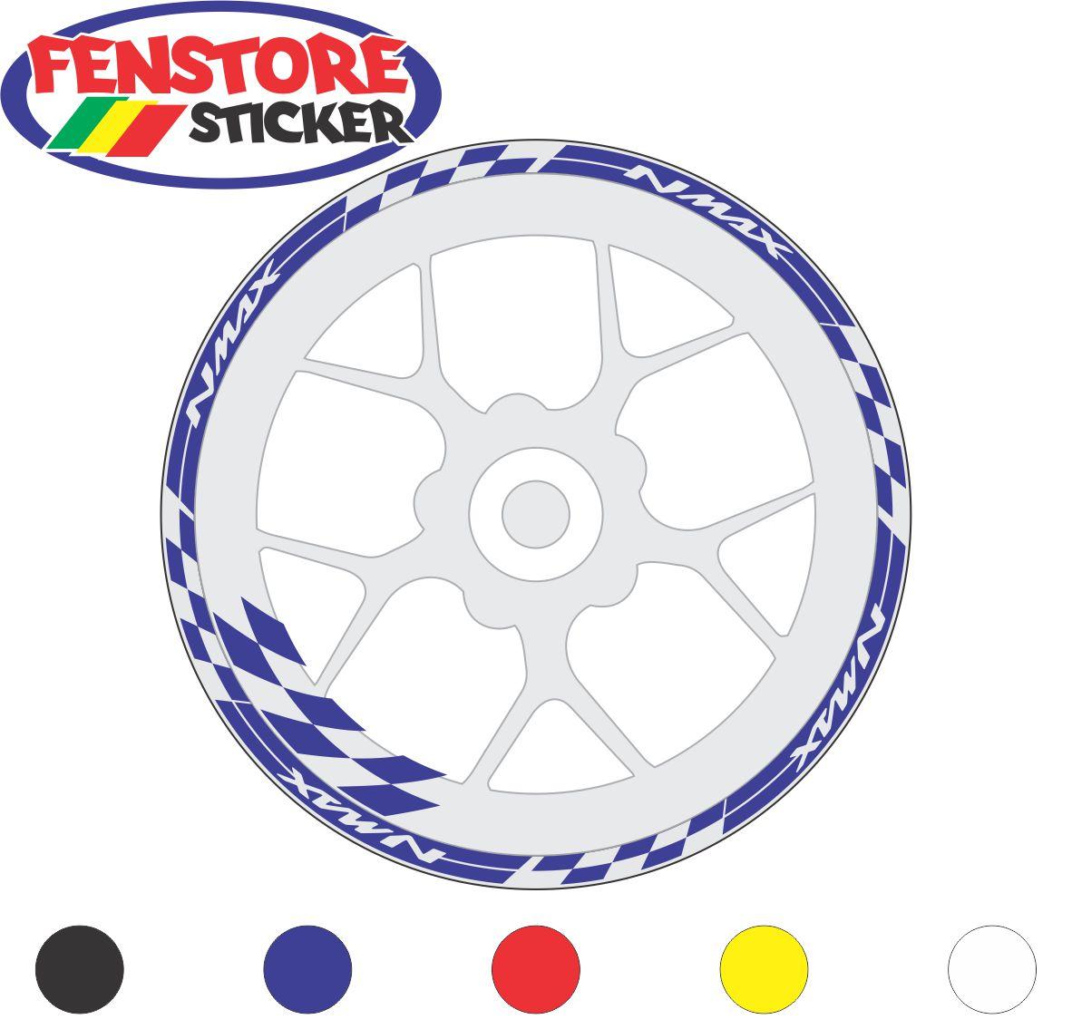 FENSTORE Sticker Cutting - Aksesoris Motor Stiker Velg Yamaha Nmax 13br - FENSTORE sticker