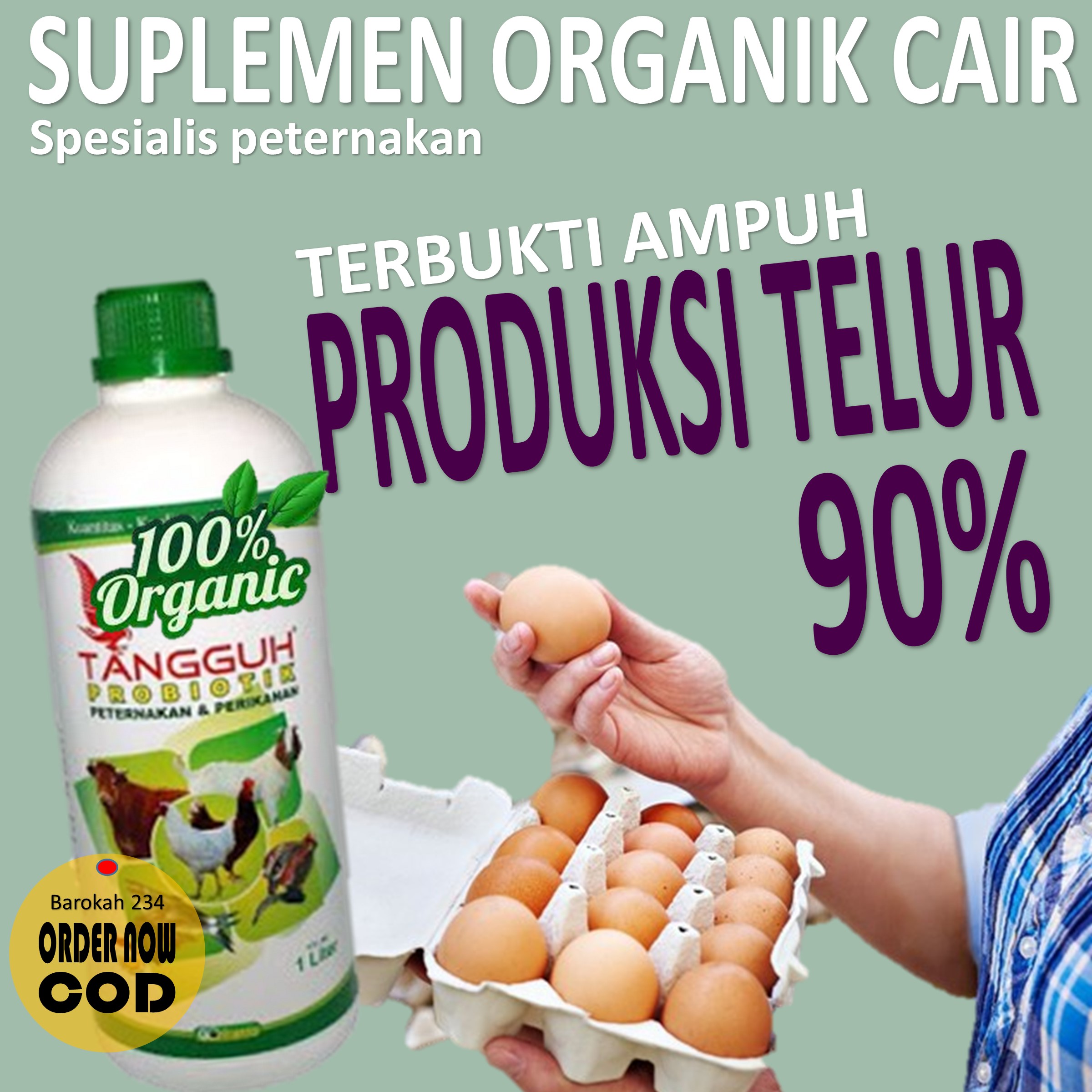 Probiotik Vitamin dan Herbal Ayam Petelur 1 liter Suplemen Untuk
