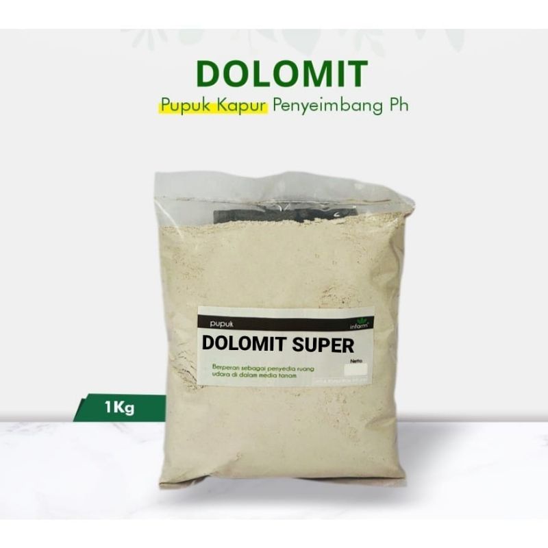 Kapur Dolomit Super Pupuk Pertanian Kemasan 1kg Pupuk Penetral Ph